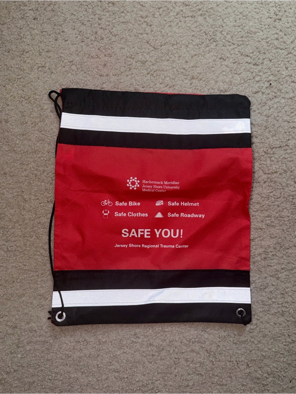 Red Drawstring Safety Bag